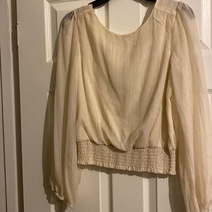 Sheer long sleeve blouse